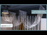 15 Strands 15ft Crystal Beaded Ceiling Drape Curtains and Hanging Kit