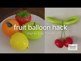 Colorful fruit balloon hacks for creative party decorations. Step-by-step tutorial.