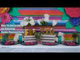 14"x108" Mexican Serape Table Runner With Tassels Fiesta Party Decor