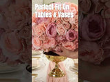 Floral arrangement in a gold vase, perfect for tables and vases.