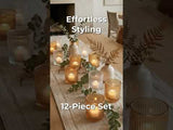 12-piece candle and vase set for effortless home styling.
