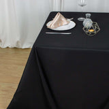 90"x90" Black Premium Polyester Square Tablecloth - 220GSM