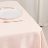 Blush Seamless Lamour Satin Square Table Overlay- 54inch