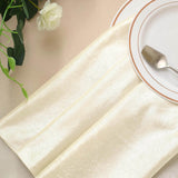 5 Pack | Ivory Premium Sheen Finish Velvet Cloth Dinner Napkins