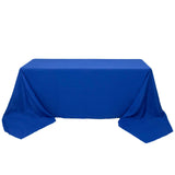 90x156inch Royal Blue 220 GSM Seamless Premium Polyester Rectangular Tablecloth