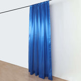 8ftx10ft Royal Blue Satin Formal Event Backdrop Drape, Window Curtain Panel