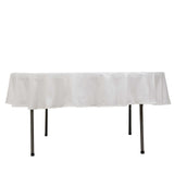 90" White Round 100% Cotton Linen Tablecloth Washable