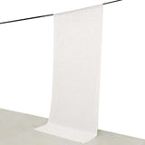 5ftx12ft White Premium Smooth Velvet Event Curtain Drapes, Privacy Backdrop Event Panel