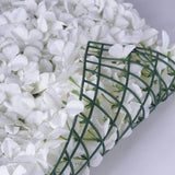 11 Sq ft. | White UV Protected Hydrangea Flower Wall Mat Backdrop - 4 Artificial Panels