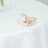 90" Fire Retardant White Tablecloth Premium Polyester Round Table Cover