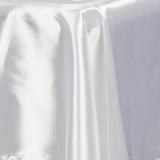 60"x102" White Smooth Satin Rectangular Tablecloth