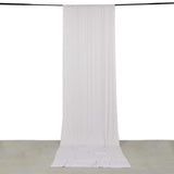 White 4-Way Stretch Spandex Photography Backdrop Curtain with Rod Pockets, Drapery Panel