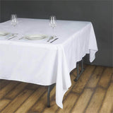 White Polyester Square Tablecloth 70"x70"