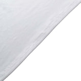 6ft White Open Back Stretch Spandex Table Cover, Rectangular Fitted Tablecloth