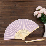 5 Pack Pink Asian Silk Folding Fans Party Favors, Oriental Folding Fan Favors