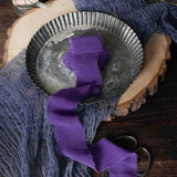 6yd Purple Silk-Like Chiffon Linen Ribbon Roll For Bouquets, Wedding Invitations Gift Wrapping