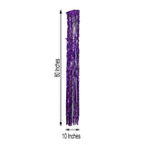 Metallic Purple Foil Fringe Hanging Curtain Column