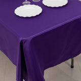 60"x102" Purple Lamour Satin Rectangle Tablecloth