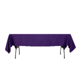 60"x102" Purple Lamour Satin Rectangle Tablecloth