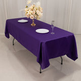 60"x102" Purple Lamour Satin Rectangle Tablecloth