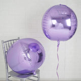 2 Pack | 18inch 4D Lavender Lilac Sphere Mylar Foil Helium or Air Balloons