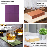 50 Pack 2 Ply Soft Lavender Disposable Party Napkins, Wedding Reception Dinner Paper Napkins