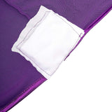 6FT Metallic Purple Rectangular Stretch Spandex Table Cover