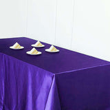 90x156 Purple Satin Rectangular Tablecloth