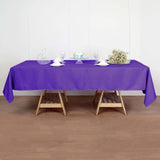 60"x102" Purple Polyester Rectangular Tablecloth