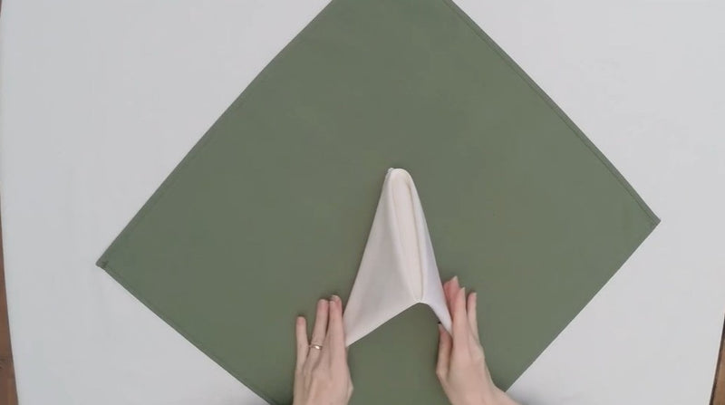 Napkin Folds for Wedding Receptions- napkin folding pyramid design