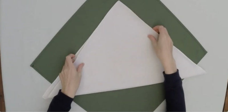Napkin Folds for Wedding Receptions- pyramid napkin fold steps