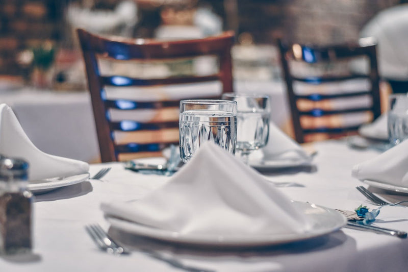 Napkin Folds for Wedding Receptions- pyramid napkin fold