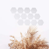 12 Pack | 7Inch Hexagon Mirror Wall Stickers, Acrylic Removable Wall Decals For Home Decor