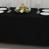 72"x120" Fire Retardant Black Tablecloth Premium Polyester Rectangular Table Cover