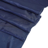 120inch Navy Blue Accordion Crinkle Taffeta Round Tablecloth