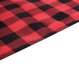 60"x126" Black Red Buffalo Plaid Rectangle Tablecloth, Checkered Polyester Tablecloth