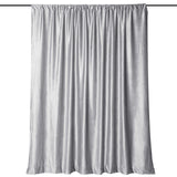 8ft Silver Premium Velvet Backdrop Stand Curtain Panel, Privacy Drape