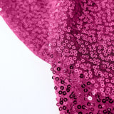 120" Fuchsia Premium Sequin Round Tablecloth