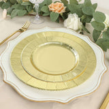 25 Pack | Gold Sunray 8inch Dessert Appetizer Paper Plates, Disposable Party Plates