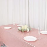 60"x126" Rose Gold Premium Sequin Rectangle Tablecloth