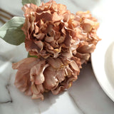 11inch Dusty Rose Real Touch Artificial Silk Peonies Flower Bouquet