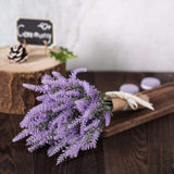 4 Bushes | 14inch Artificial Lavender Lilac Flower Plant Stems Greenery Bouquet