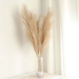 3 Stems | 44inch Taupe Artificial Pampas Grass Plant Sprays, Faux Branches Vase Flower Arrangement