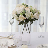 2 Pack | 12inch Ivory Silk Assorted Peony Flower Arrangements