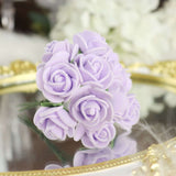 48 Roses | 1inch Lavender Lilac Real Touch Artificial DIY Foam Rose Flowers