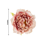 4-Pack Napkin Holders with Silk Peony Flower – Pink Floral Napkin Rings for Dining Table