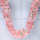 7ft | Blush/Rose Gold Artificial Silk Hydrangea Hanging Flower Garland Vine