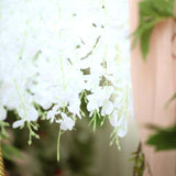 42inches White Artificial Silk Hanging Wisteria Flower Garland Vines