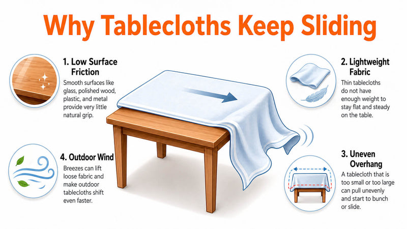 Causes for Tablecloth from Sliding