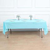 Serenity Blue Rectangle Plastic Table Cover, PVC Waterproof Disposable Tablecloth